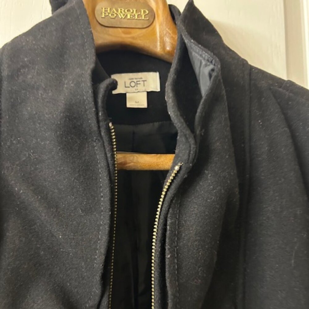 Ann Taylor Loft Short Ruffle Winter Jacket - Picture 3 of 4